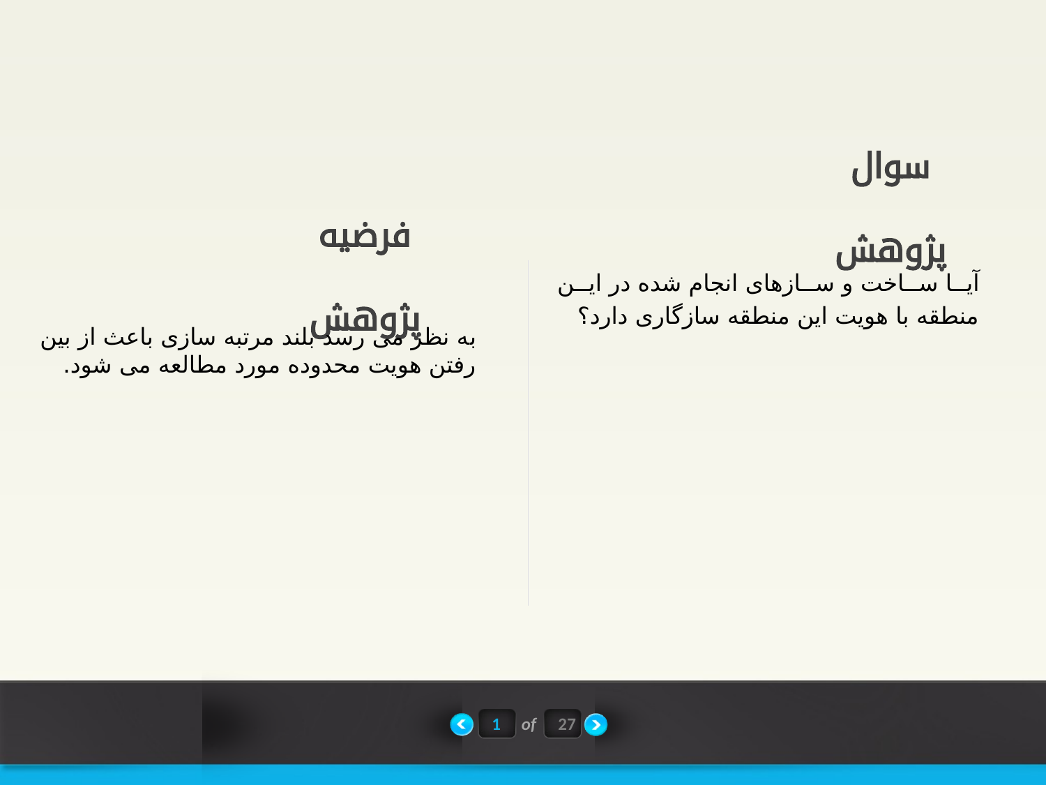 پاورپوینت نقش هویت در بلند مرتبه سازی منطقه ثامن مشهد - اسلاید 2