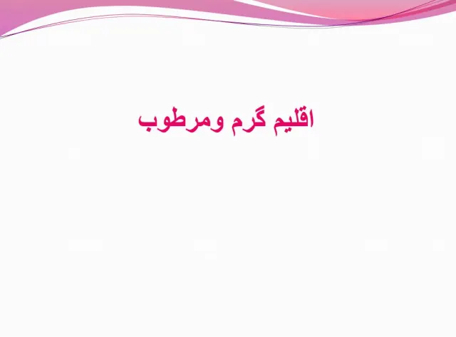 پاورپوینت اقلیم گرم و مرطوب