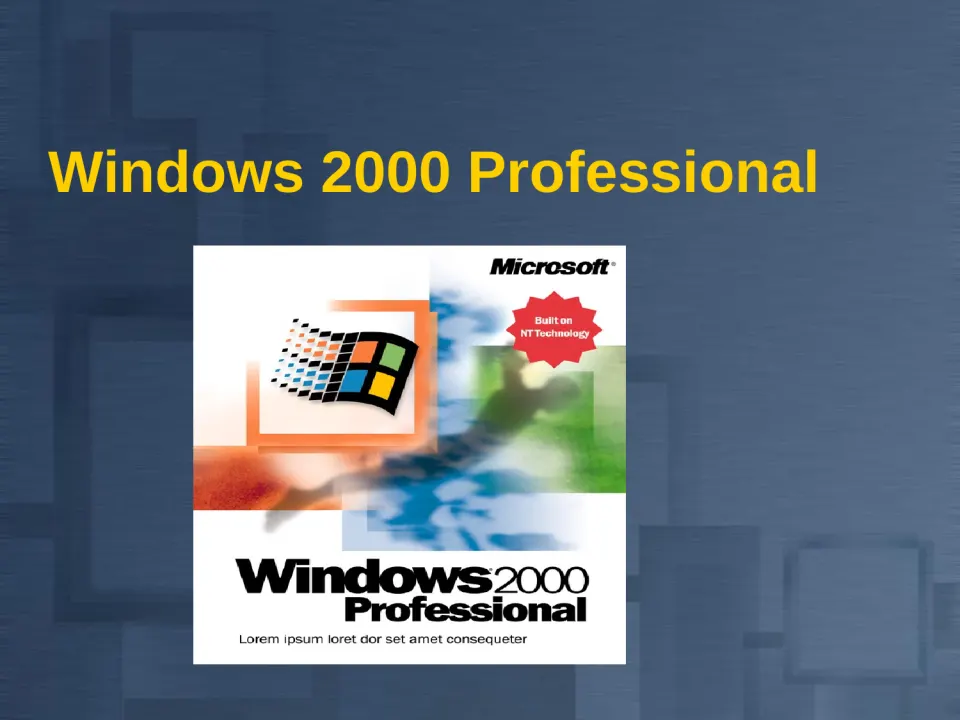 پاورپوینت آموزش كاربردی Windows 2000 - اسلاید 14