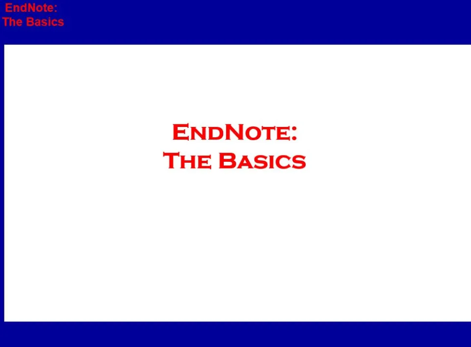 پاورپوینت راهنمای EndNote